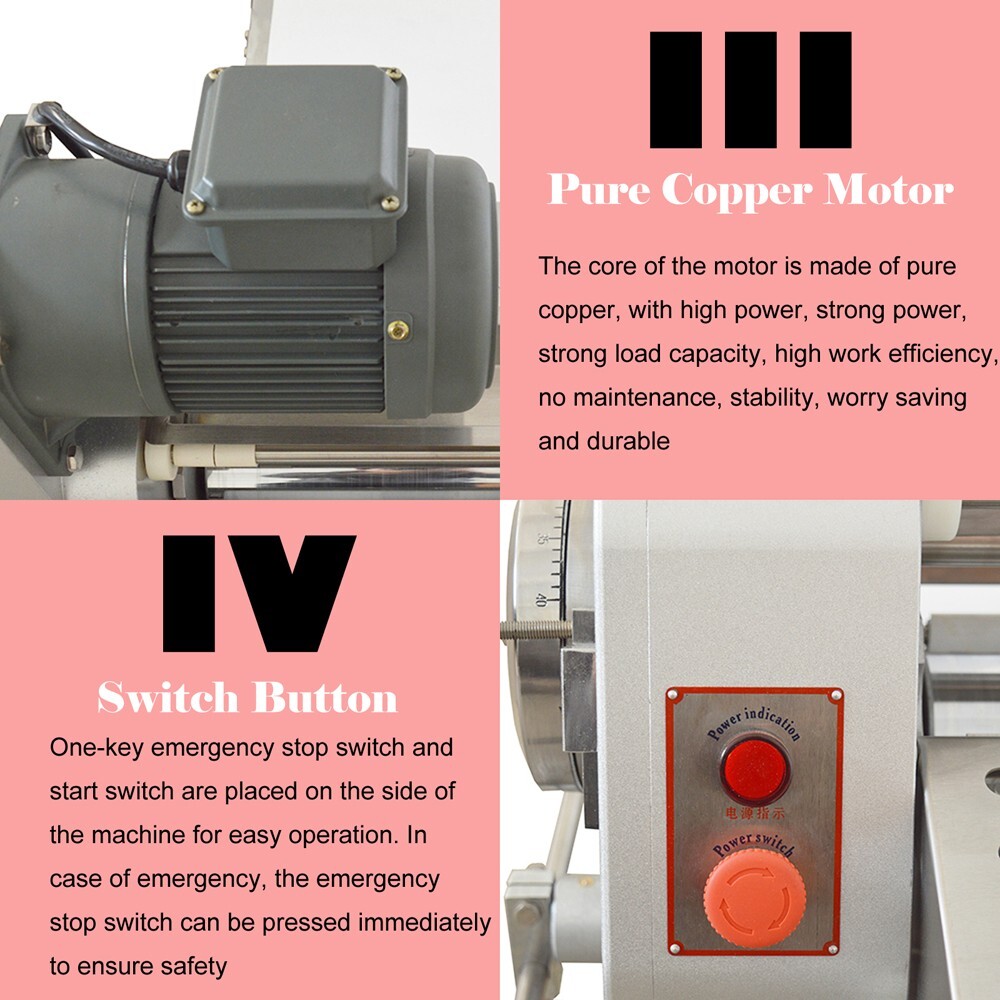 Bakery 110V Dough Roller Sheeter Press Puff Pastry Machine Egg Tart Maker