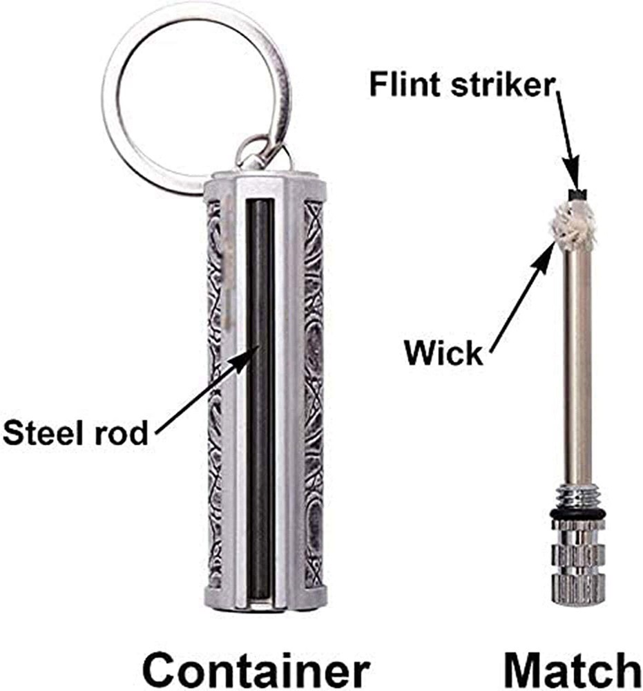 Waterproof Match Permanent Lighter Striker Fire Starter Emergency Survival