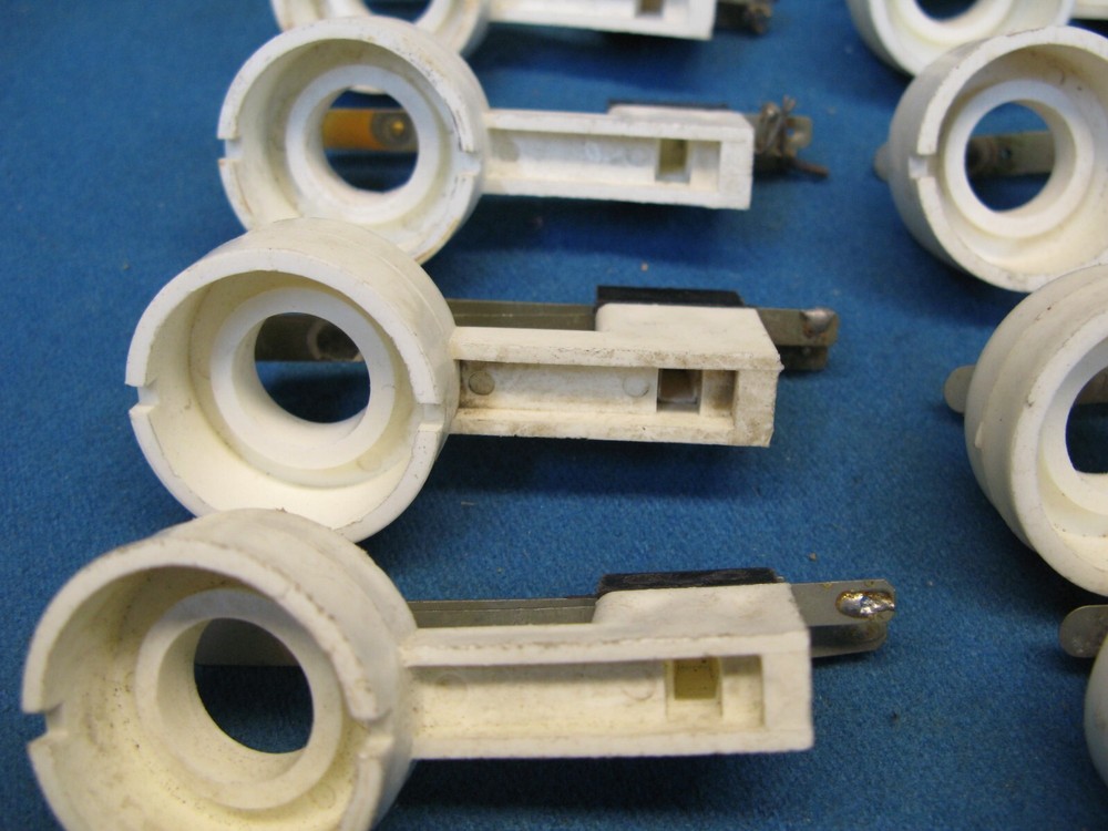 10 Used Leaf Switch Push Button Holders Good Condition Vintage Arcade