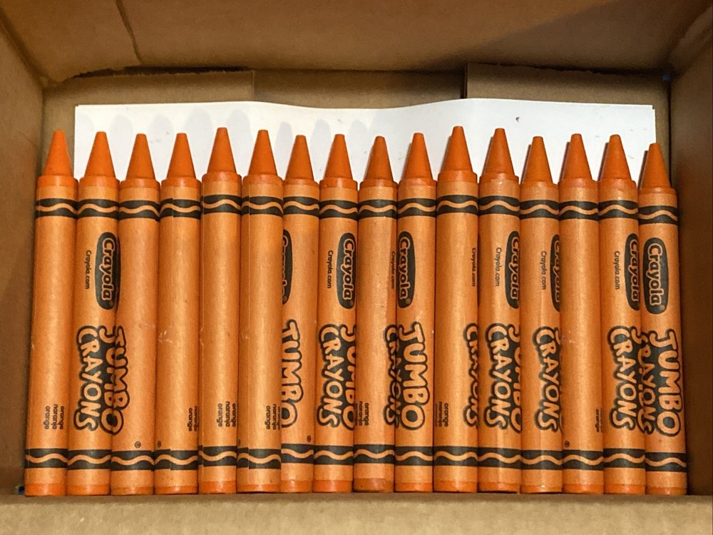 (16) JUMBO Crayola Crayons (orange)