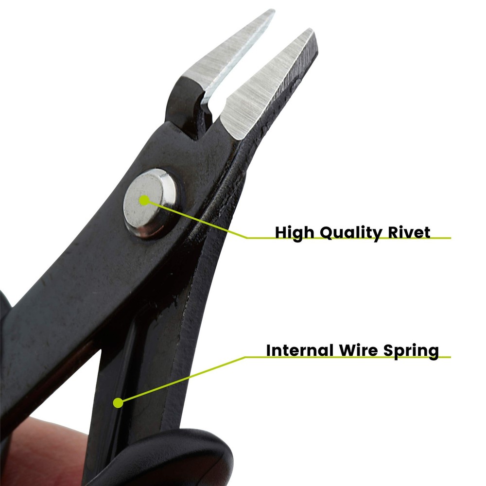 trueCABLE Precision Sharp Flush Cutter, 1 Pack, Wire Cutting Pliers for Black