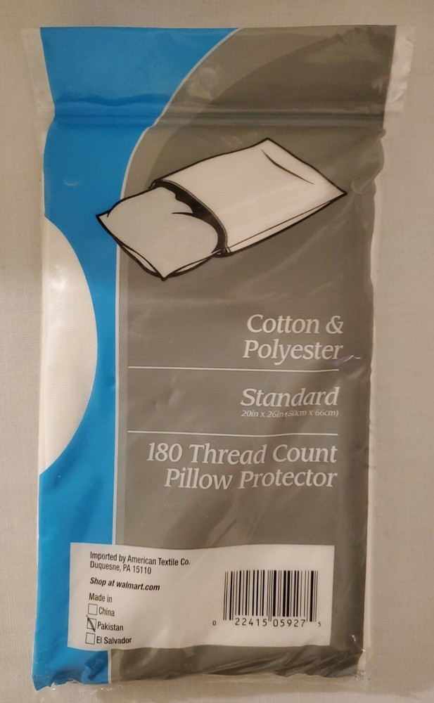 New Bedding Basics Cotton Polyester Pillow Protector Standard Size