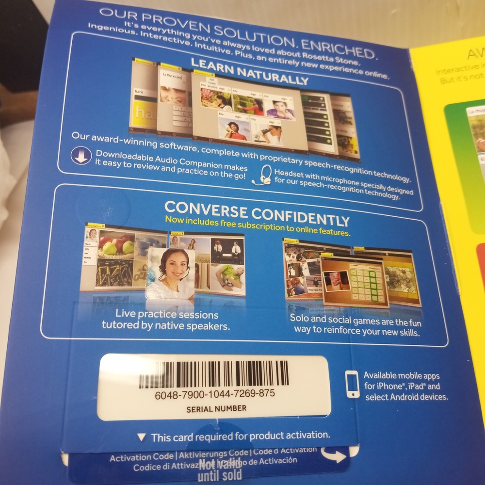 Rosetta Stone Italian Couse Level 1 -5 Language Software CD Set No Headset