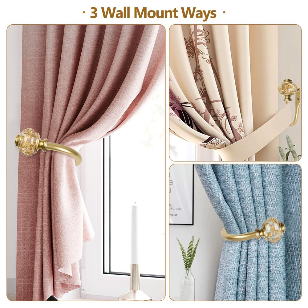 2 Pack Curtain Holdbacks, Decorative Window Drapery Tiebacks (2 Pack/1 Pair),...