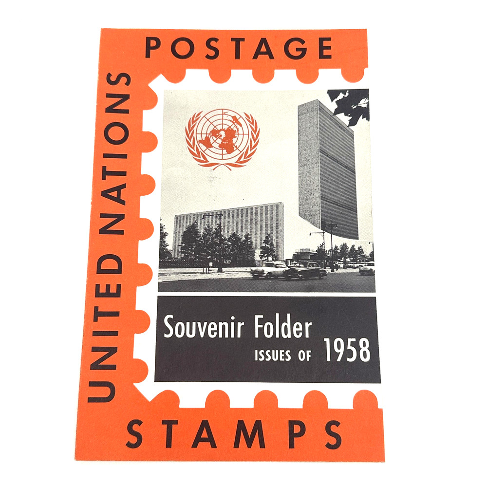 United Nations Stamps Souvenir Folder 1958 UN Postal Administration Philately