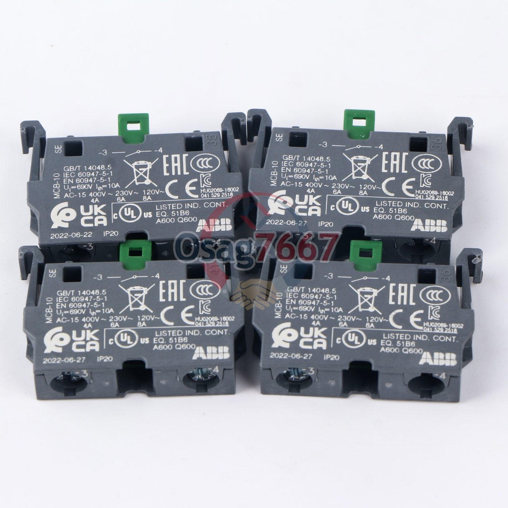 ABB Control Joystick Switch MJS6-40B with 4 MCB-10 Contacts Reset Type NEW