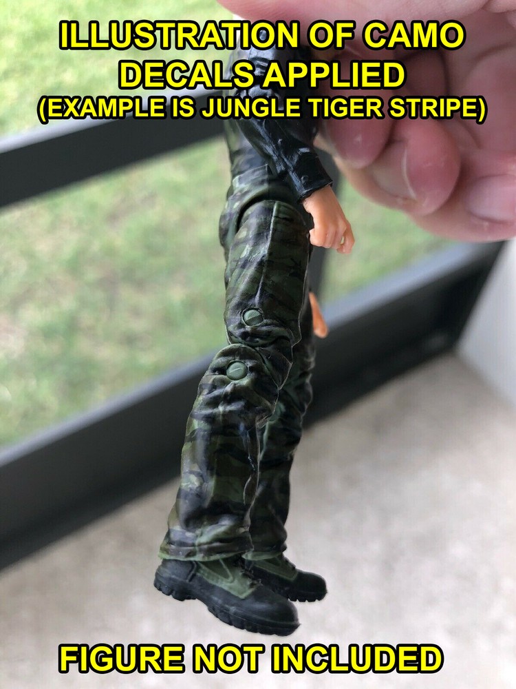 Camouflage Multicam Pattern Waterslide Decals for 1/18 scale action figures