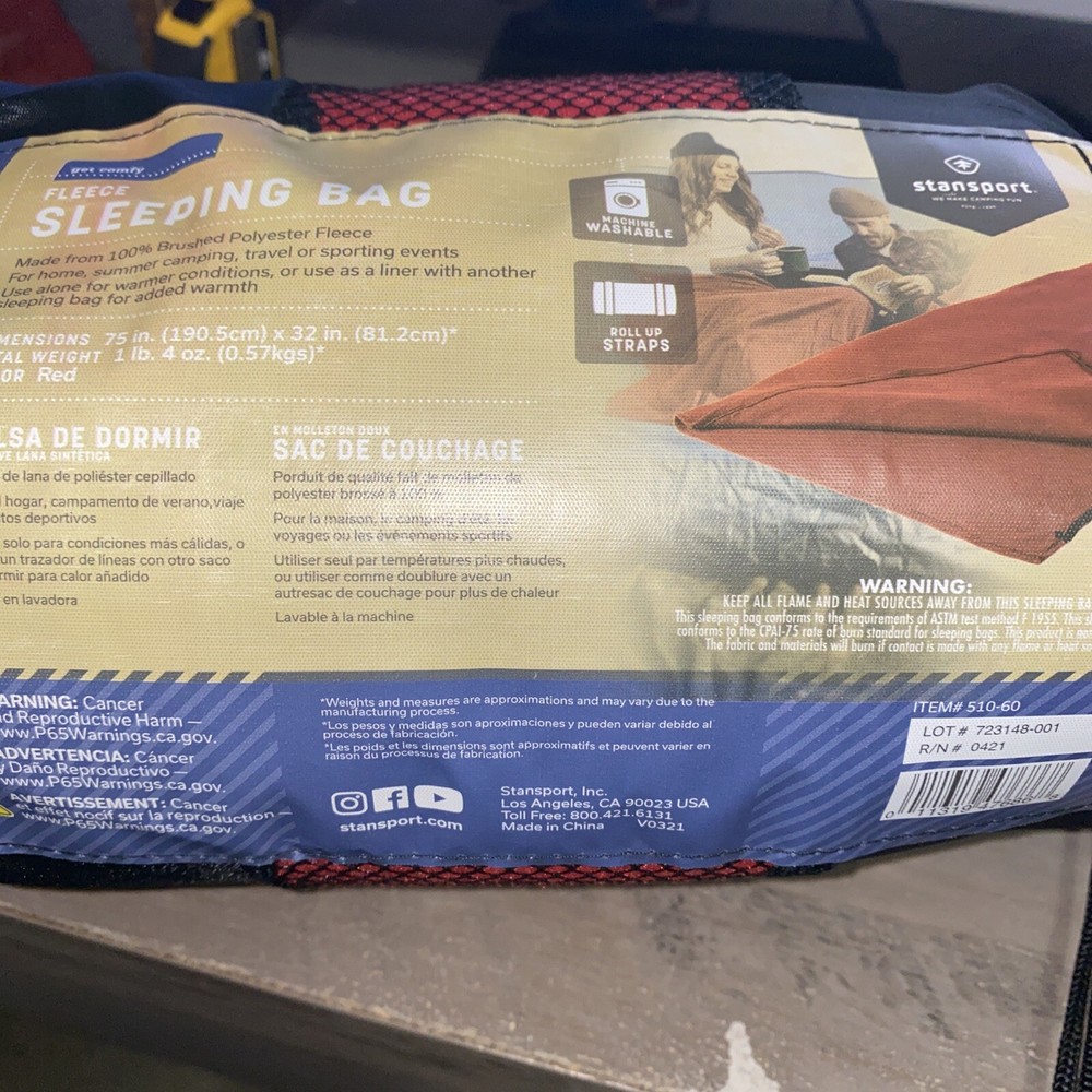 Stansport Fleece Sleeping Bag