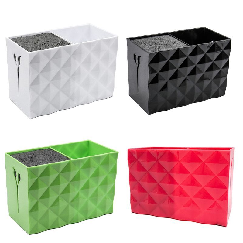 Double Row Scissors Storage Box Plastic Practical for Case for Pro Salon