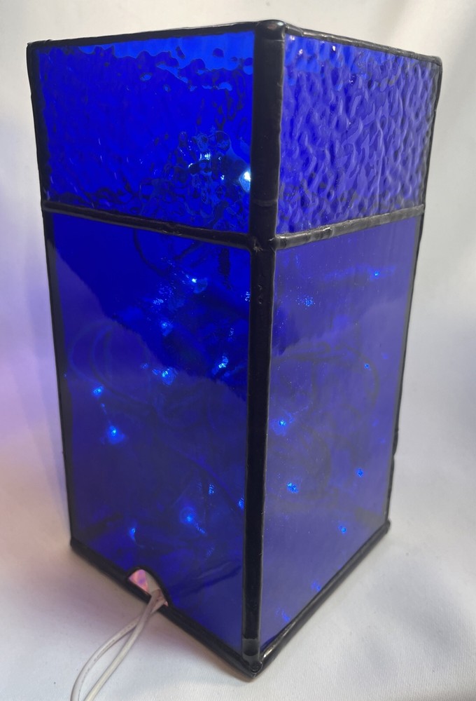 Cobalt Stained Glass Handmade Night Light