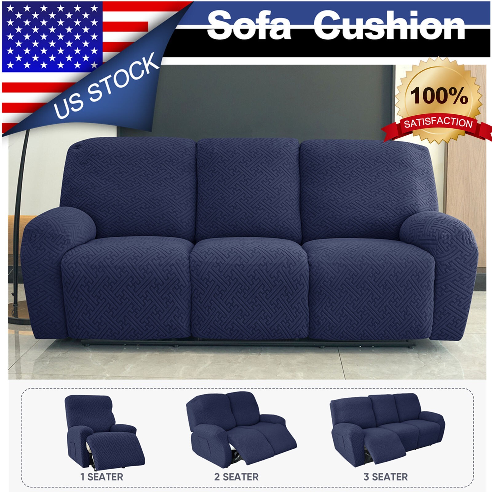 Recliner Sofa Covers Lazy Boy Relax Armchair Cover 1/2/3 Seater Sofa Protector