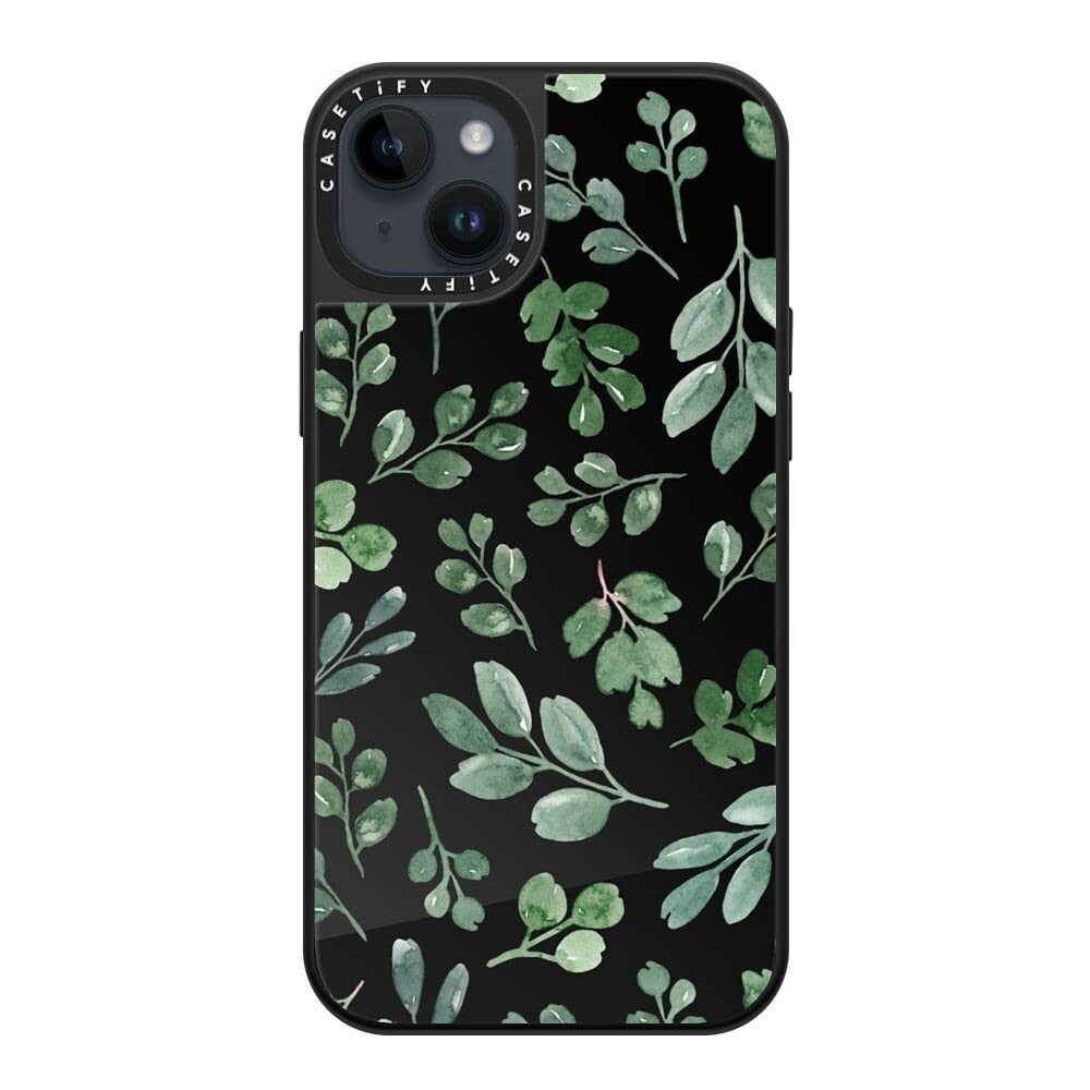 CASETiFY Mirror Case for iPhone 14 Plus Compatible with Magsafe - Greenery - Bla