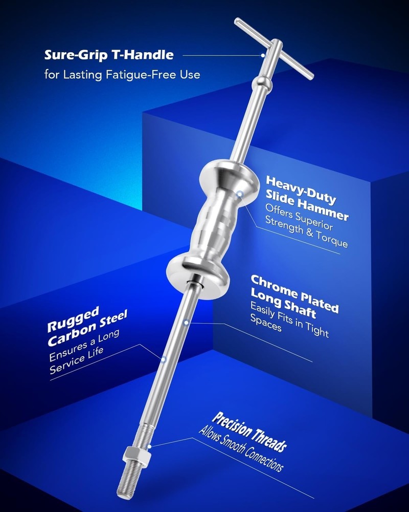 Versatile Axle Hub Puller Tool with Durable Carbon Steel Construction