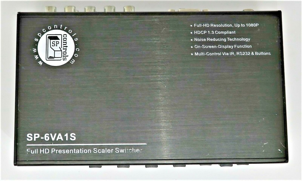 SP CONTROLS, INC. SP-6VA1S FULL HD PRESENTATION 6-INPUT SCALER SWITCHER