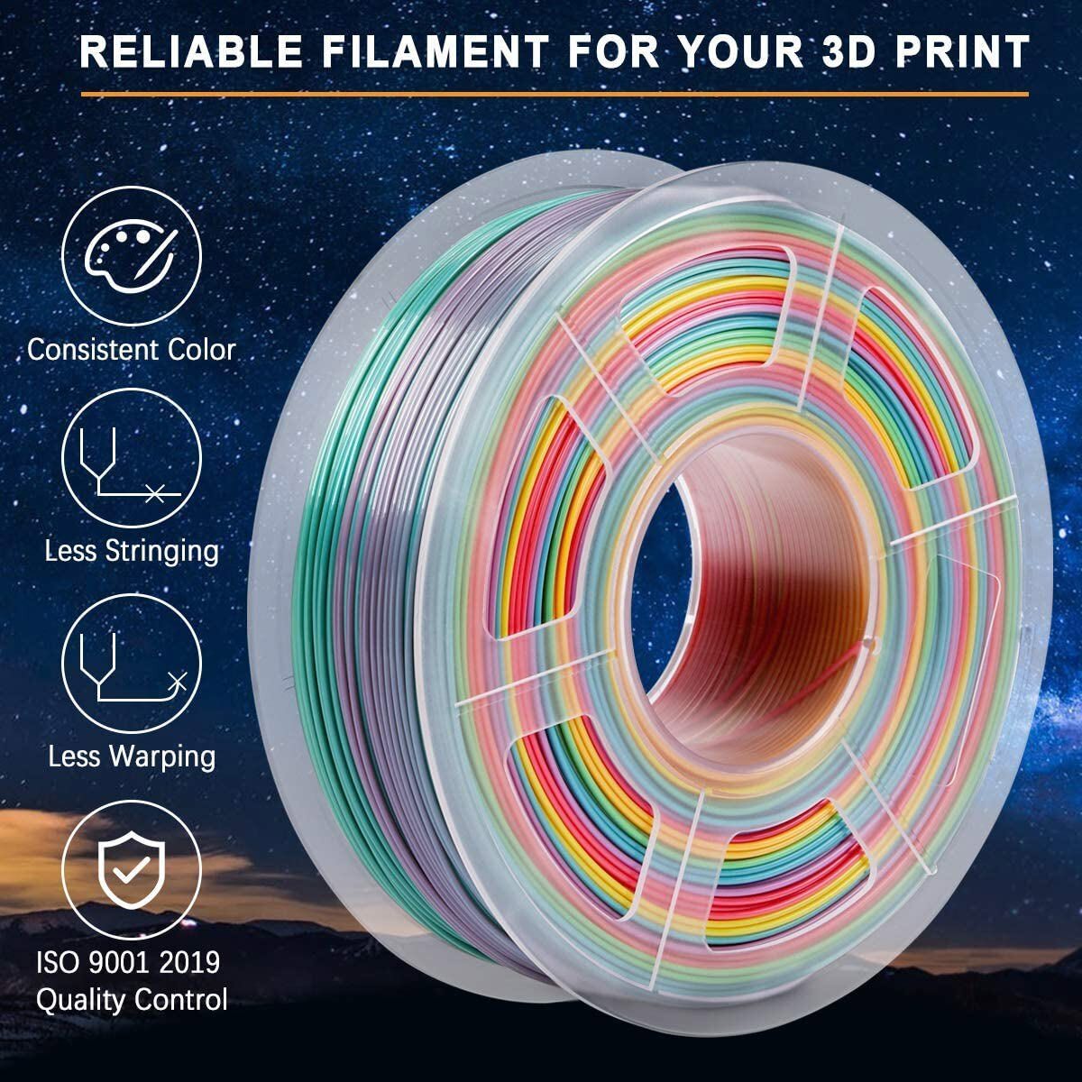 SUNLU PLA PLA+ PETG SILK ABS TPU 3D Printer Filament 1.75mm 1KG/0.25KG Non-toxic