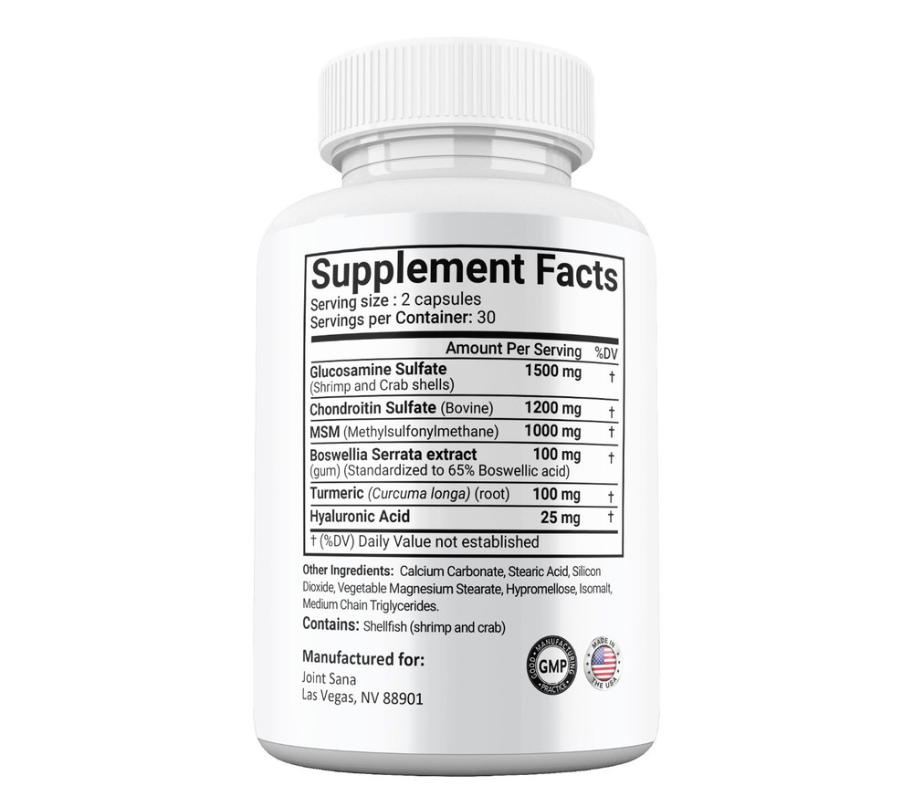 Joint Sana Capsules, Max Strength, Joint Support Supplement (2 pack)