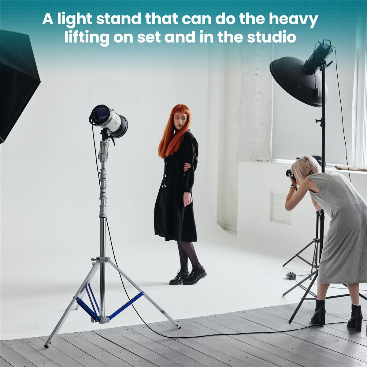 Flashpoint Flashpoint Heavy Duty 13.3ft High Cine Stand Pro with Leveling Leg an