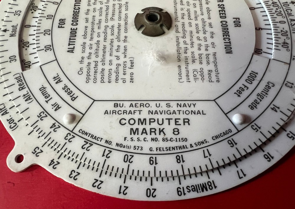 .US NAVY Bu AERO MARK 8 AIR NAVIGATION COMPUTER