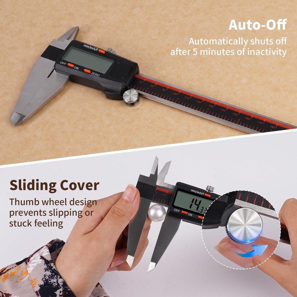 Digital Caliper 12 Inch,Caliper Measuring Tool with Large LCD Screen,Electron...