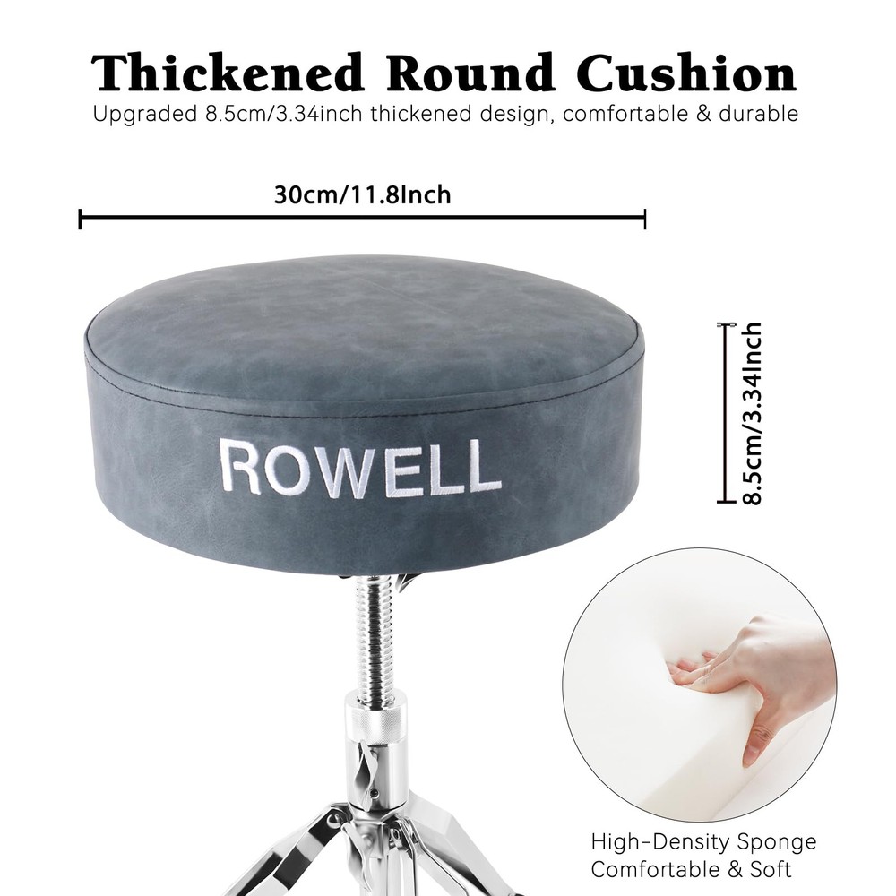 Drum Throne Adjustable Drum Stool Lightweight Drum Seat Soft Drum Stools Drum...