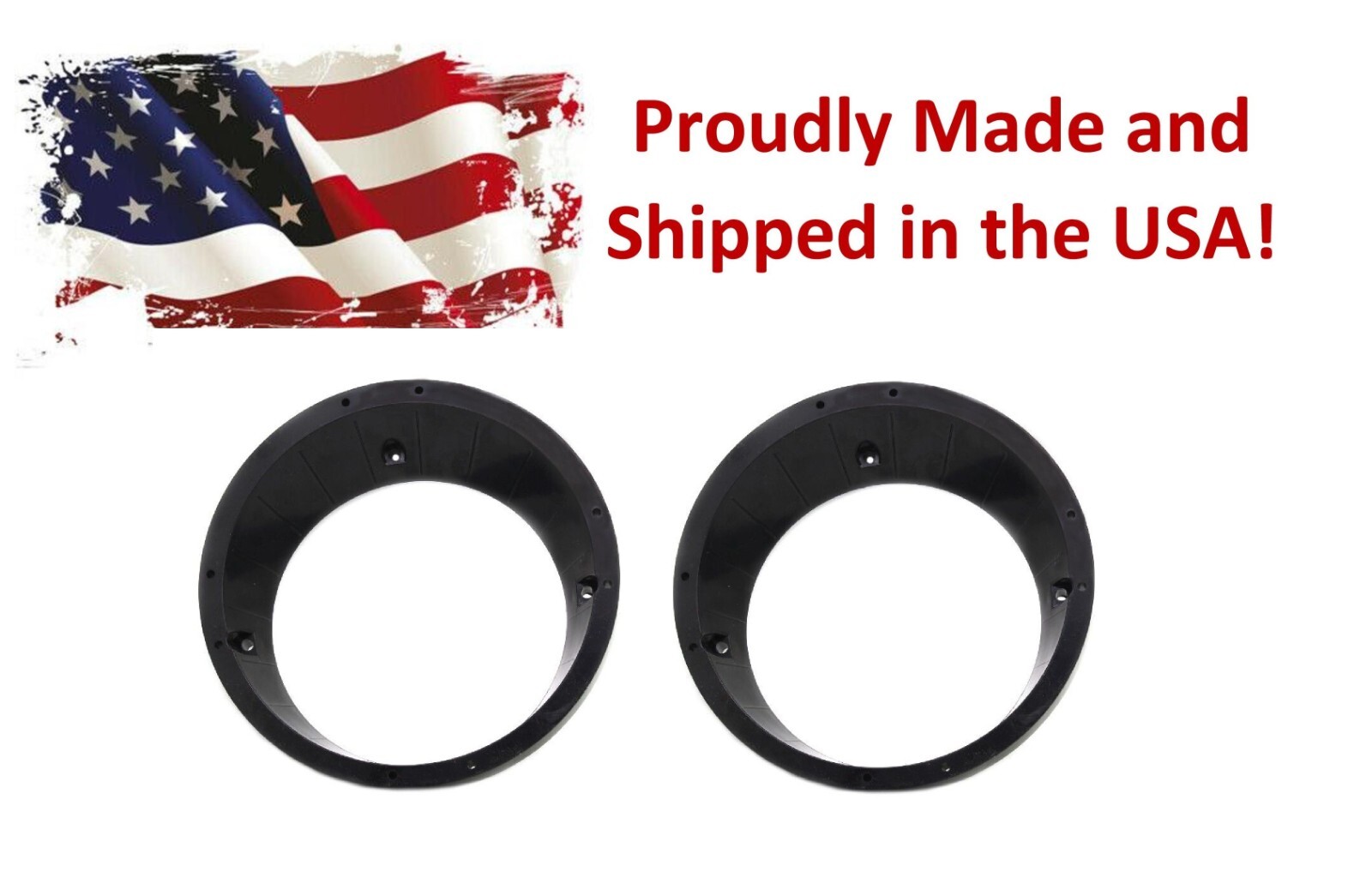 Speaker Adapters Rings 5.25" To 6.5" For Harley Batwing FLHX FLHT Fairings 96-13