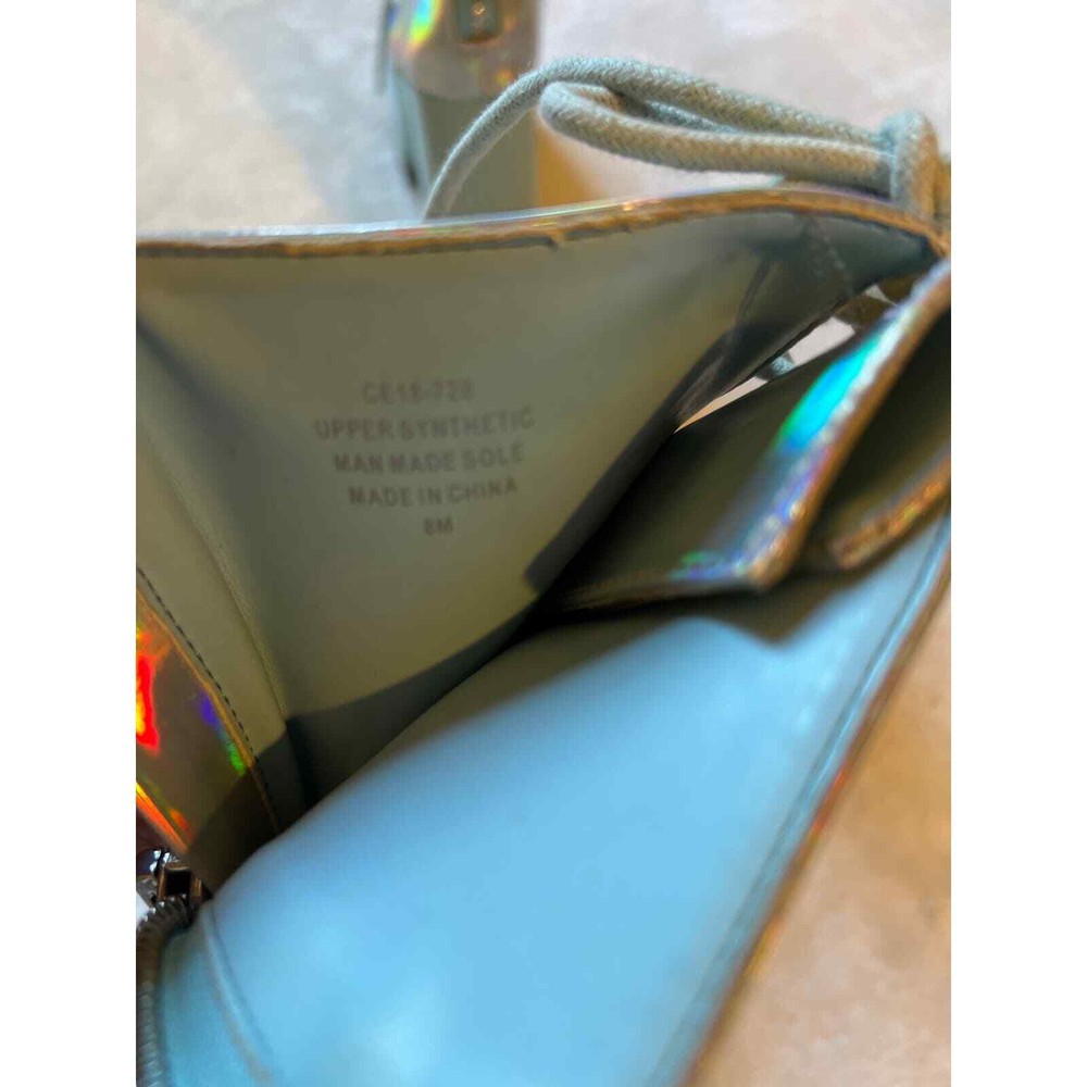 Club Exx Metallic Platform Boots. Size 8