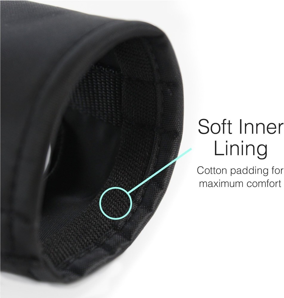 Durable Adjustable Dog Muzzle, Size 4 Fits 8" Snout - Lightweight Soft Nylon