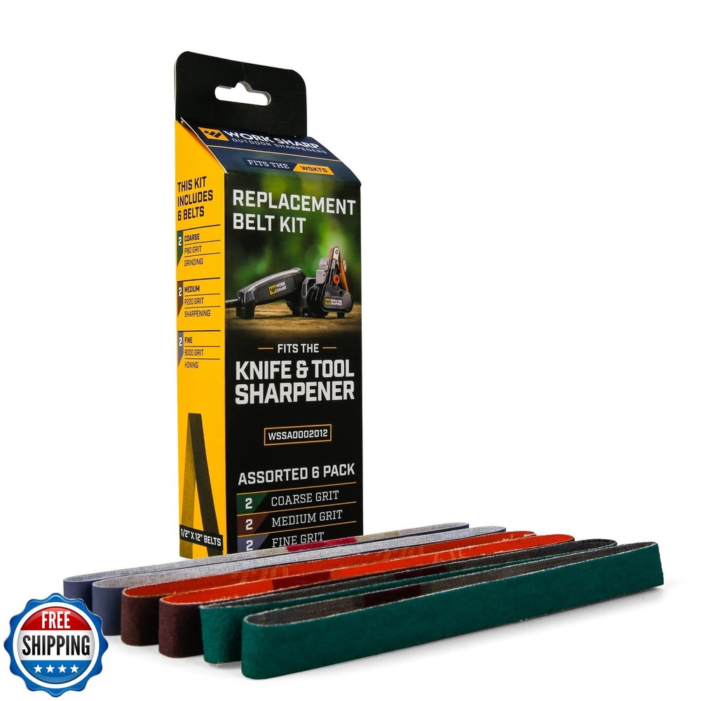 Official Work Sharp Knife and Tool Sharpener Assorted (P80, P220, 6000) Repla