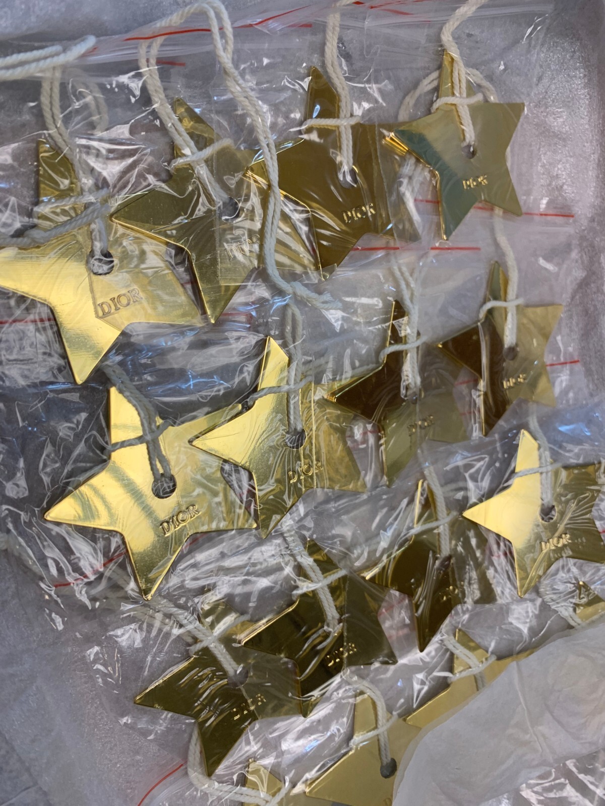 100% Authentic Dior Metal Star Gold Pendant Key Chain Key Ring Bag Charm