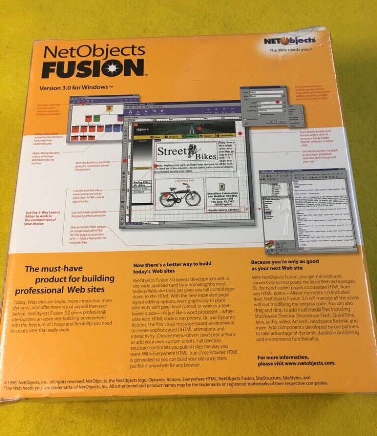 NetObjects Fusion Upgrade Version 3.0 for Windows