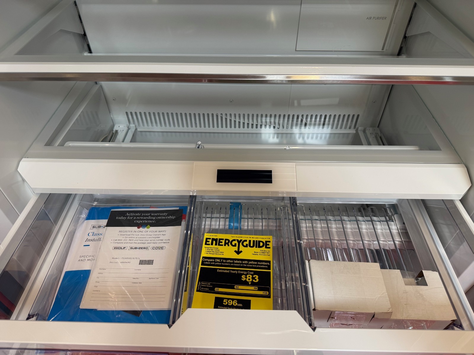 36” Subzero Refrigerator With Bottom Freezer CL3650USTL (New 2024)