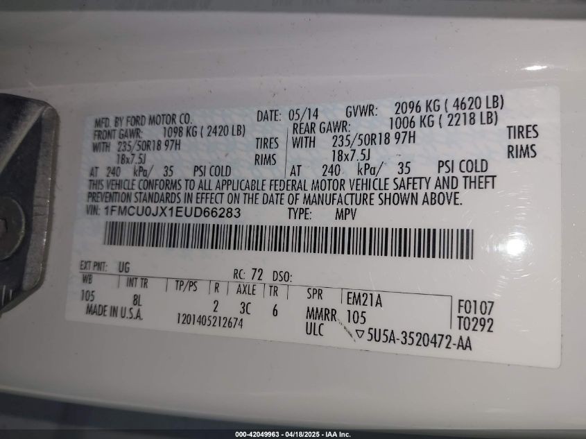Used A/C Selector Switch fits: 2014 Ford Escape Front automatic temperature cont
