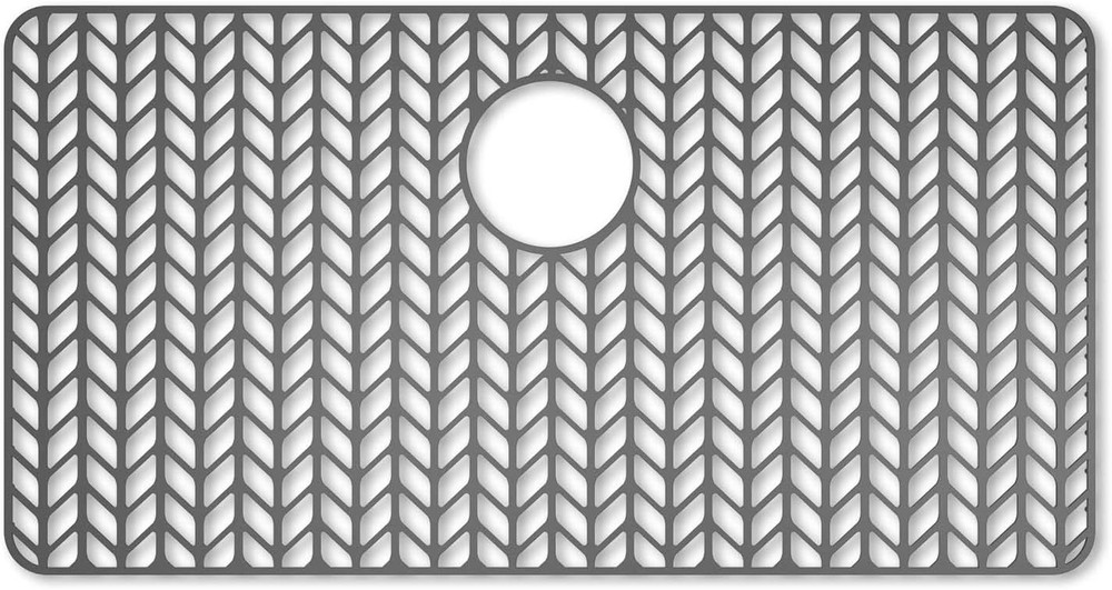 Large Silicone Sink Protector, 30" x 16", Gray