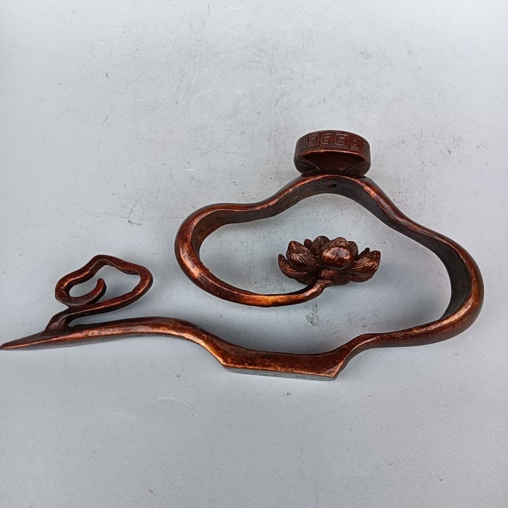 Copper Incense Burner Lotus Cloud Backflow Creative Home Decor Handcrafted