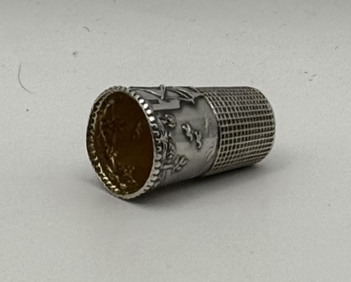 Sterling Silver Thimble Depicting Windmill Boxed