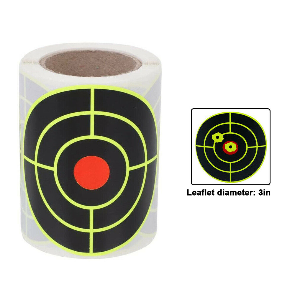 250pcs Shooting Splatter Target Stickers Roll Fluorescent Self Adhesive Paper