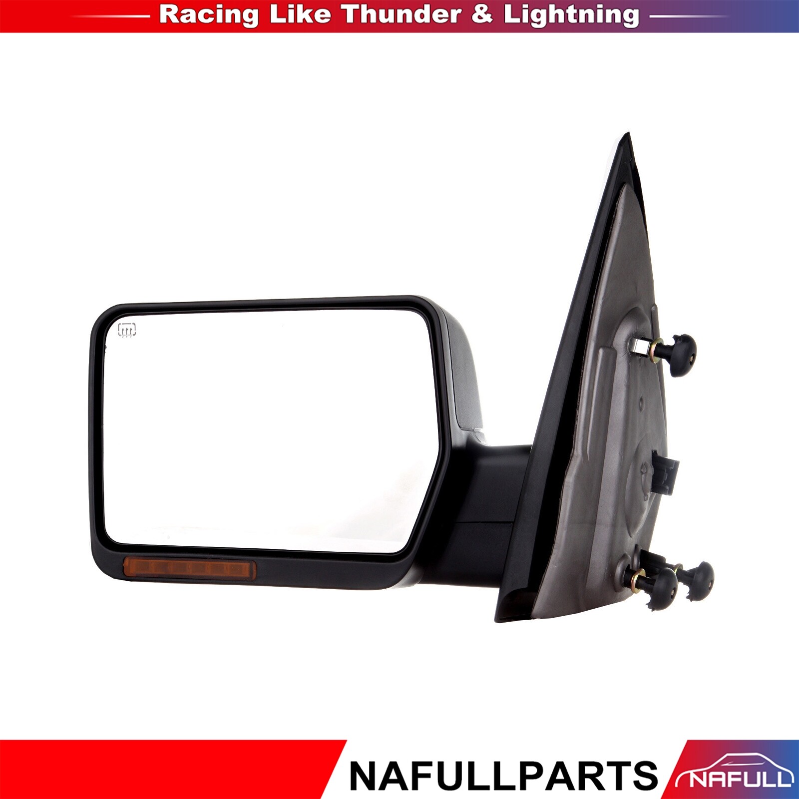 Power Mirror For 2004-2008 Ford F-150 Driver Side Textured Black Manual Folding
