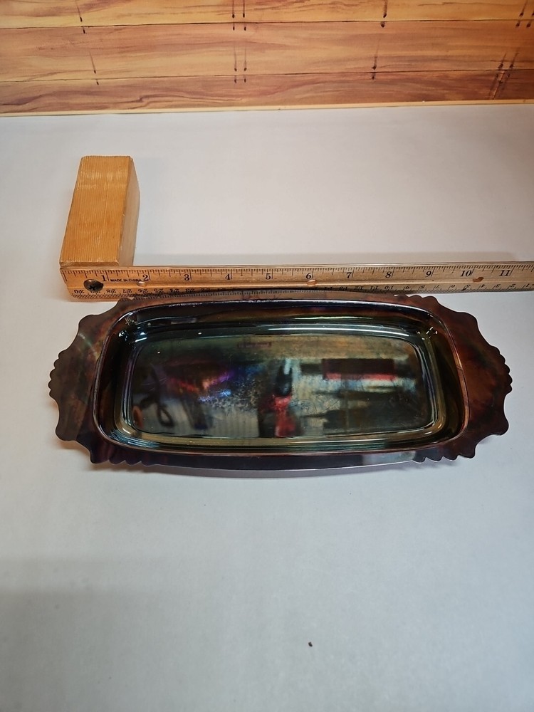 Vintage Victoria Silverplate Butter Dish; Bottom Only; No Lid