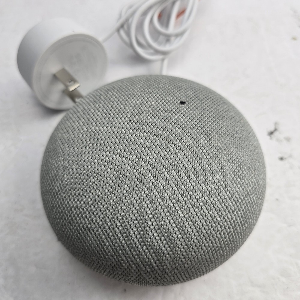 Google Home Mini (Model H0A) White Chalk Smart Speaker w/ Power Adapter