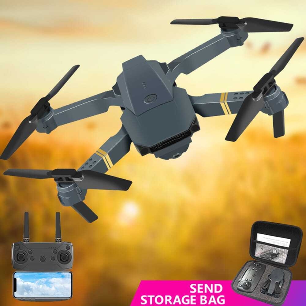 4K Drone HD Wide Angle Camera Drones WiFi Foldable RC E58 Quadcopter 2 batteries