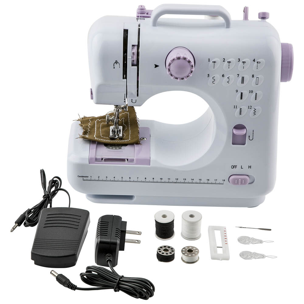 12 Stitches Sewing Machine Portable Electric Crafting Mending Machine