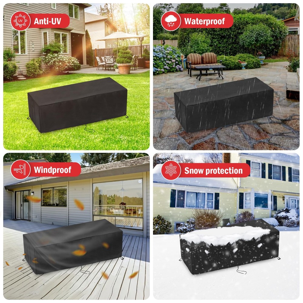 Fire Pit Cover Rectangular 48 Inch,Propane Gas Fire Pit Table Cover,Outdoor W...