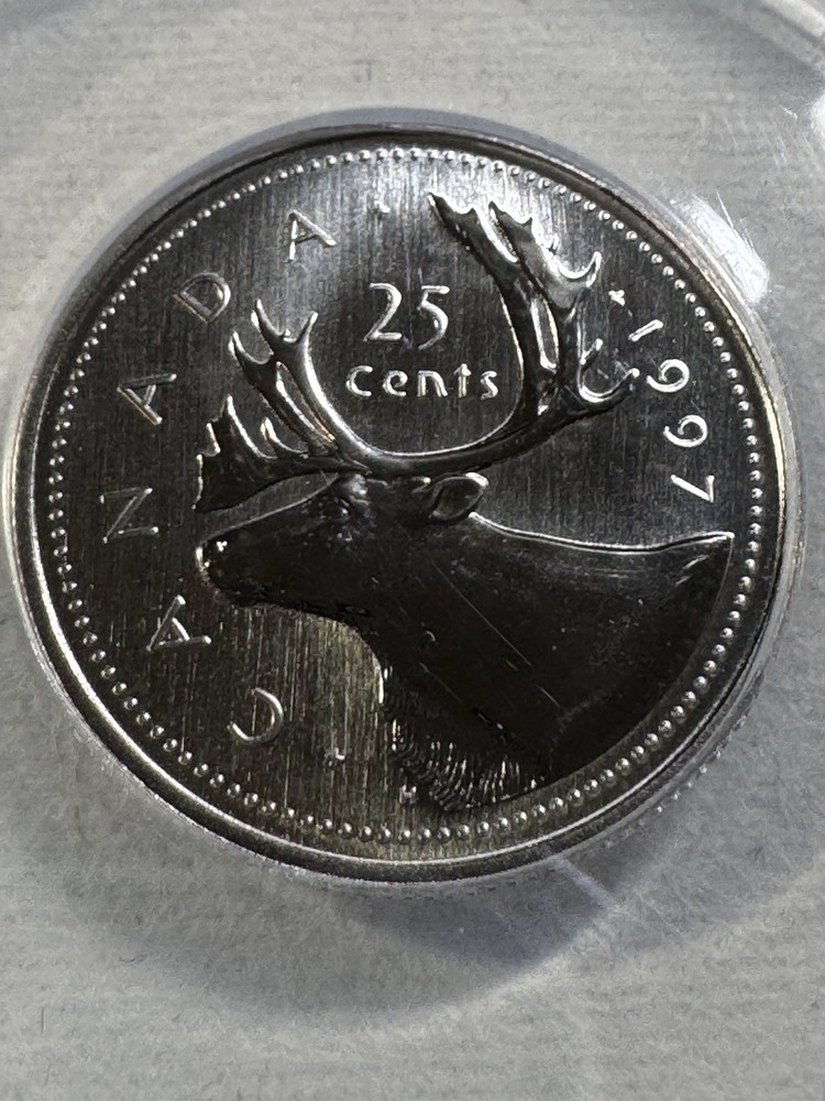 1997 Canada 25 Cents Graded MS 67 by ANACS