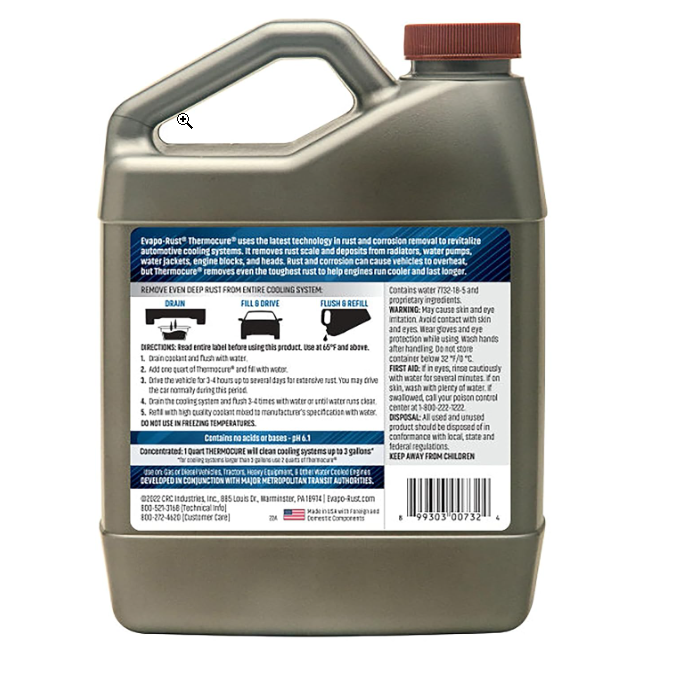 Thermocure Coolant System Rust Remover Remove Rust Scale Car Cooling System 32oz