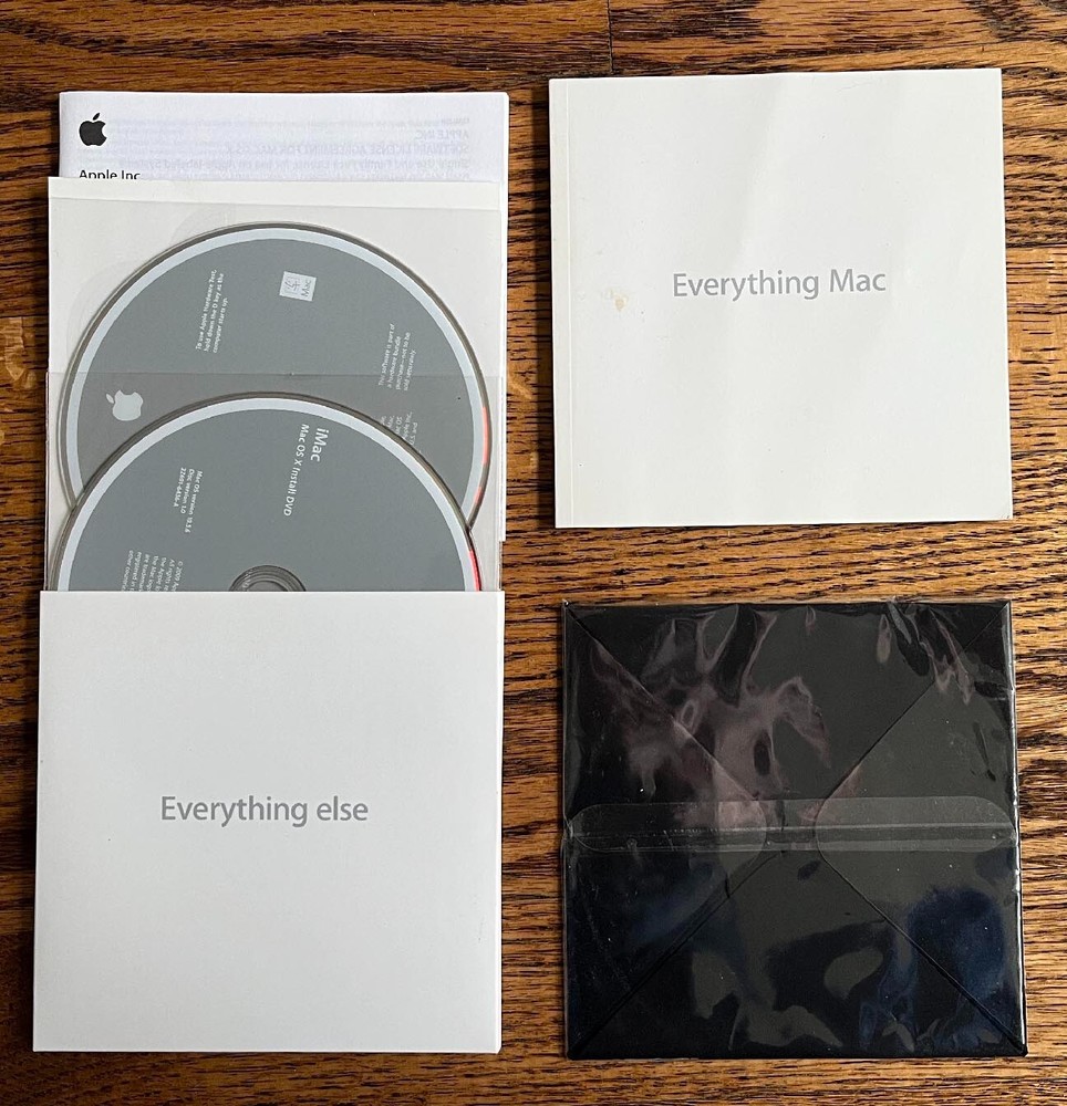 iMac installation software etc.