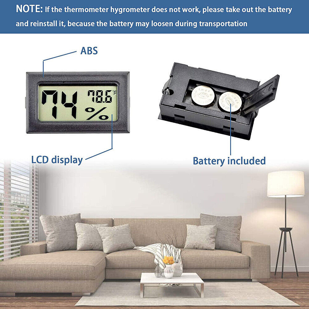 5Pcs Digital LCD Indoor Temperature Humidity Meter Thermometer Hygrometer Tester