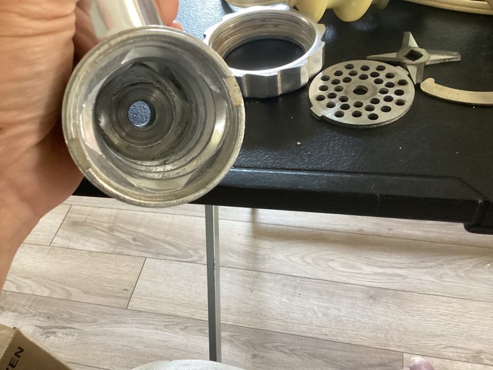 Oster Food Grinder Model 480 E, with attachments, and original paperwork