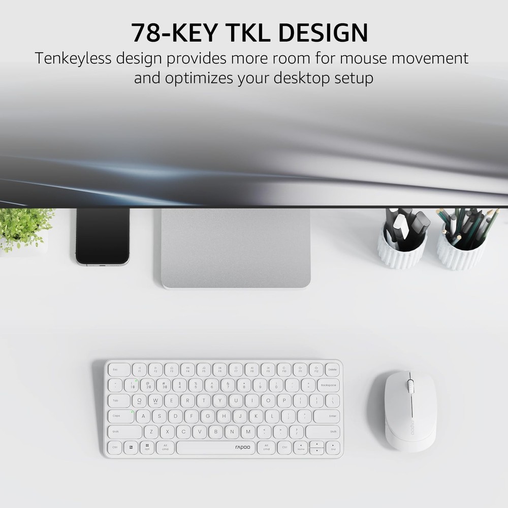 9010M MultiDevice Keyboard Mouse Combo 2.4GHz Bluetooth 5.0 Wireless Set