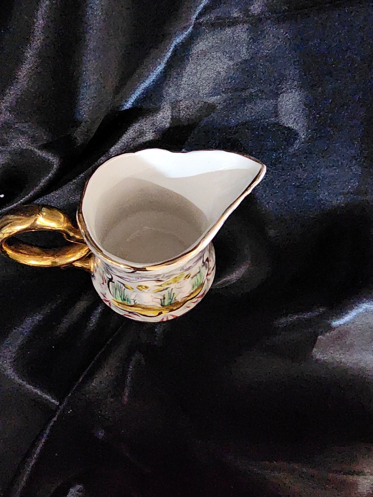 Vintage Pereiras Valado Porcelain Coffee Tea Set hand painted Portugal Cherubs