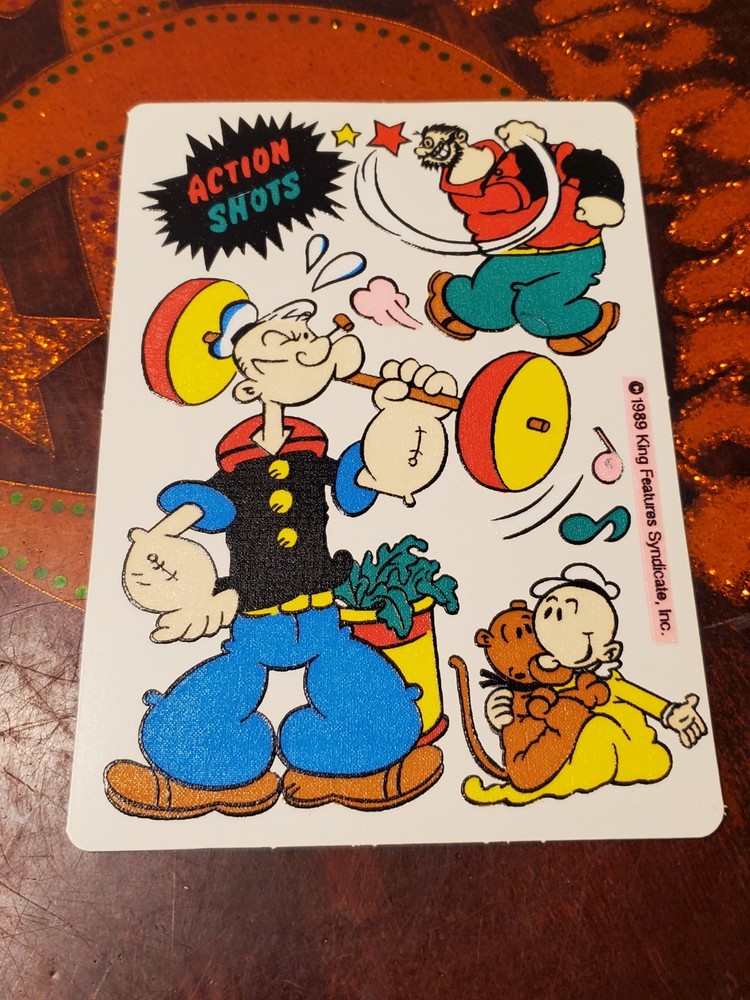 1989 Popeye vinyl sticker.